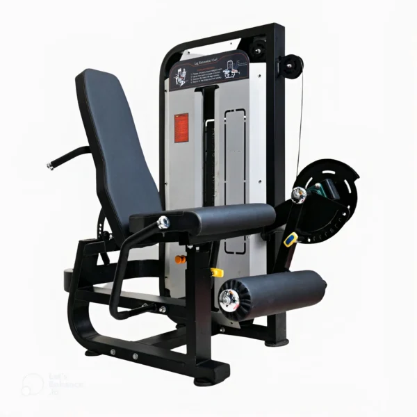 A Leg Curl and Leg Extension Machine designed to strengthen leg muscles.