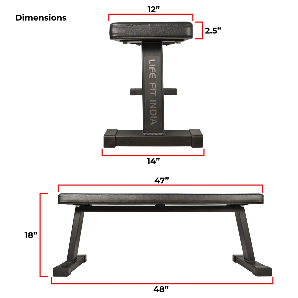 flat bench size