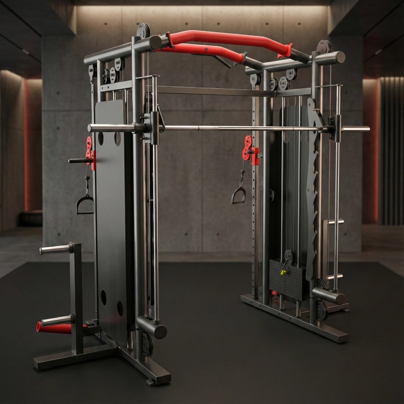 LIFE FIT functional trainers and Smith machines for versatile home gym workouts.