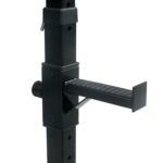 Life Fit India's Adjustable Squat Stand, showcasing a robust black metal pole and a durable metal bracket.