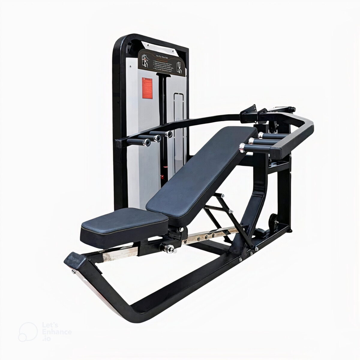 A sleek, modern Incline Chest and Shoulder Press Machine designed for targeted upper body workouts.