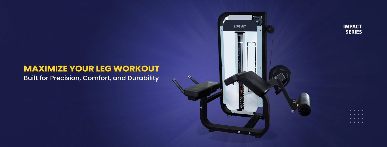 Prone Leg Curl Machine for hamstring and glute workouts - LIFE FIT Impact Series