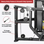 LIFE FIT Multi Press Machine with Heavy Duty Frame, Smooth Pulley System, 3.5-inch Nylon Pulley, and PU Coated Wire