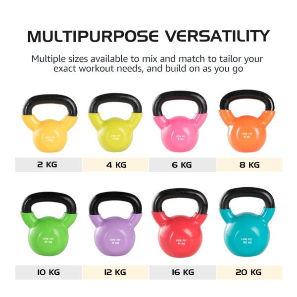 These all-in-one vinyl kettlebells are ideal for anyone looking to improve their fitness and build muscle in a convenient and effective way.