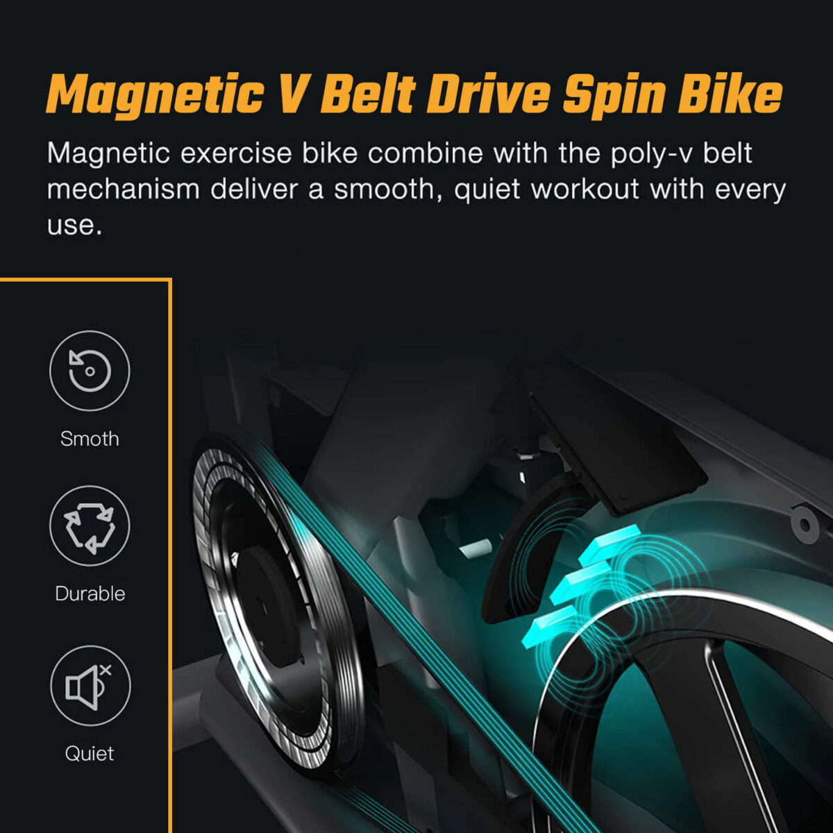 Magnetic V belt Drive Spin Bike