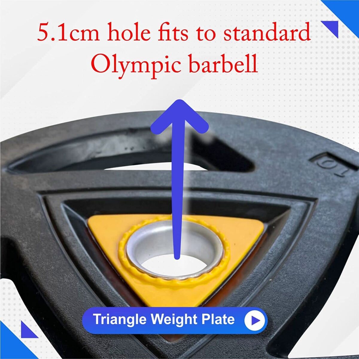 Triangle Olympic Weight Plates Diameter -50mm Hole