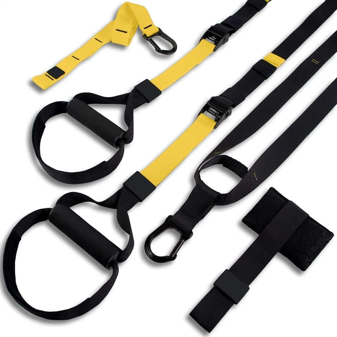 Professional Suspension Trainer for Total-Body Workouts - High-Quality Nylon Straps