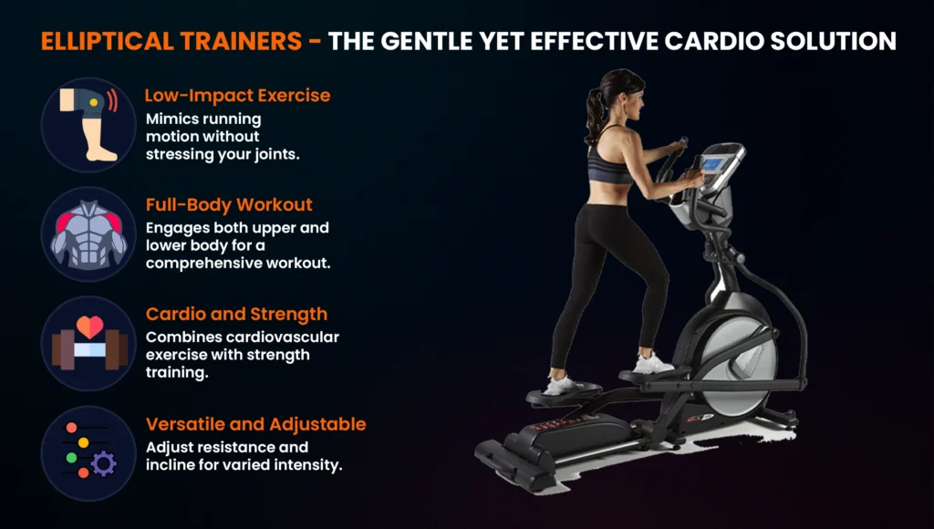 Elliptical Trainers (cardio gym equipment) - The Gentle Yet Effective Cardio Solution