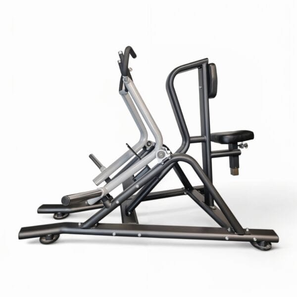 Side view of the Life Fit M200 Mid-Row Machine, a seated weightlifting machine with independent arms and neutral grip handles for back workouts.