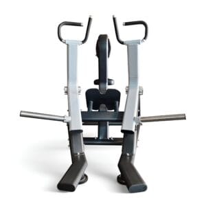 Front view of the Life Fit M200 Mid-Row Machine, a seated weightlifting machine with independent arms and neutral grip handles for back workouts.