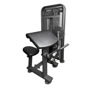 Life Fit M1 preacher curl machine shown from a three-quarter angle against a white background.