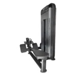 Side profile of the LIFE FIT M1 Series seated cable row machine with a sturdy black frame and long padded seat, ideal for back workouts.