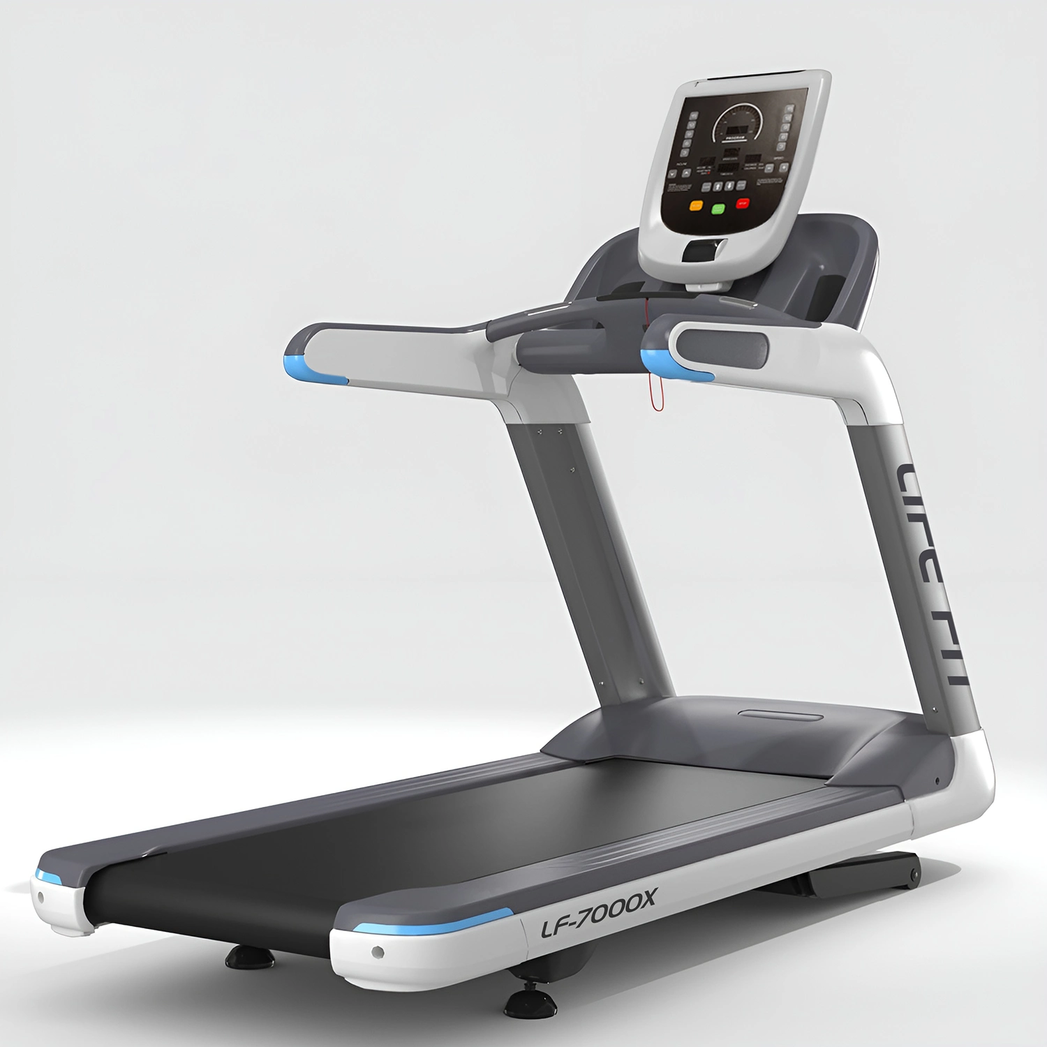life-fit-lf-7000x-commercial-treadmill Life Fit LF-7000X commercial-grade treadmill shown from a three-quarter angle against a white background, highlighting its professional design and large LED display.