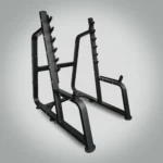 LIFE FIT LF-S7 Squat Rack – Side Angle View of Heavy-Duty Power Rack with Multi-Level Bar Hooks and Safety Arms.