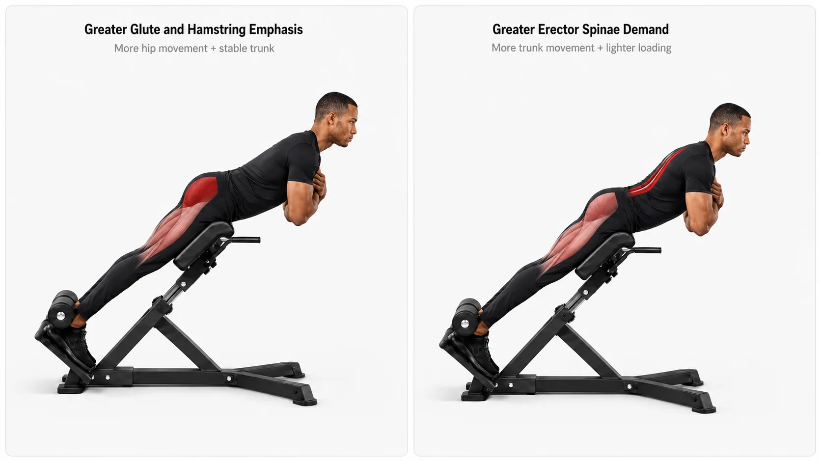 Comparison of hip-dominant and greater spinal-extensor hyperextension techniques